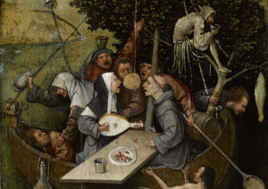 Иероним Босх. Корабль дураков (фрагмент). 1495—1500 годы