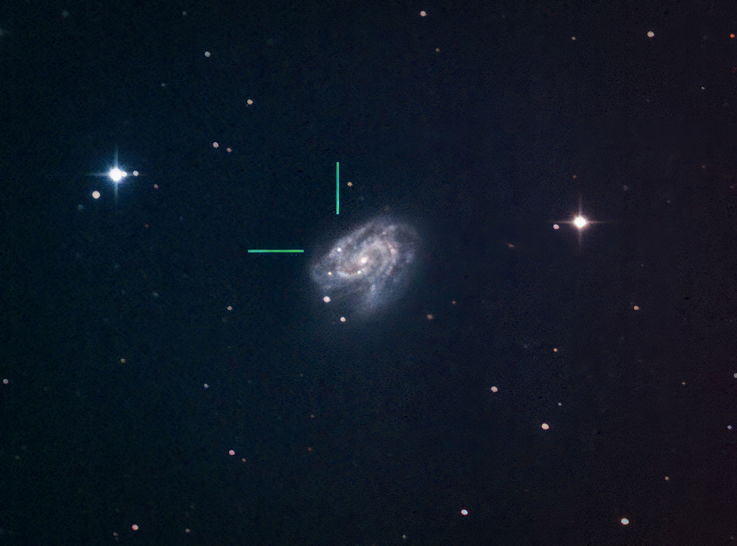 Сверхновая SN 2022jli в галактике NGC 157 на снимке Симоне Больцони, полученном при помощи обсерватории Берк-Гаффни (Галифакс, Канада)