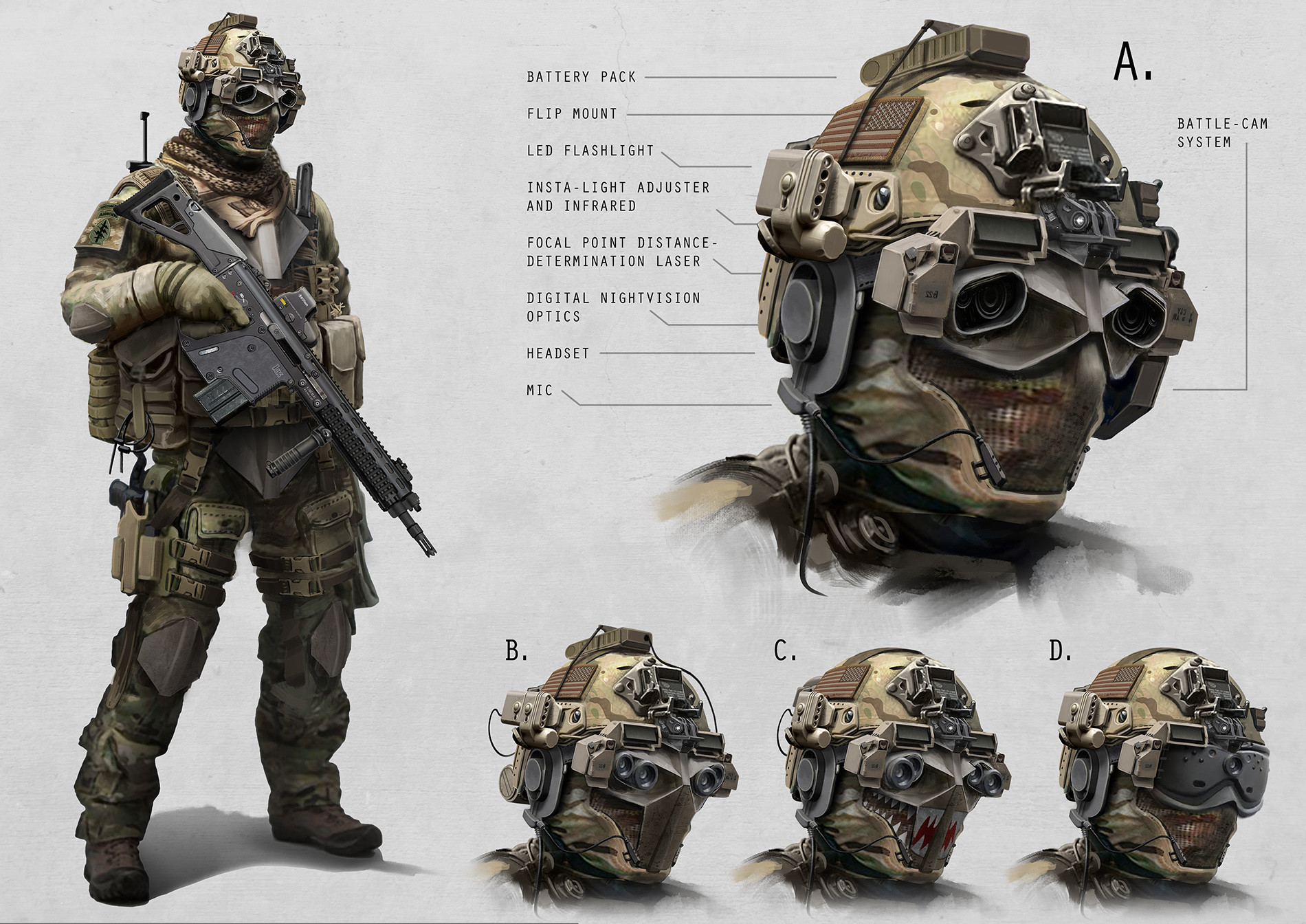 Один из концептов Tactical Assault Light Operator Suit (Тактический штурмовой легкий костюм оператора)