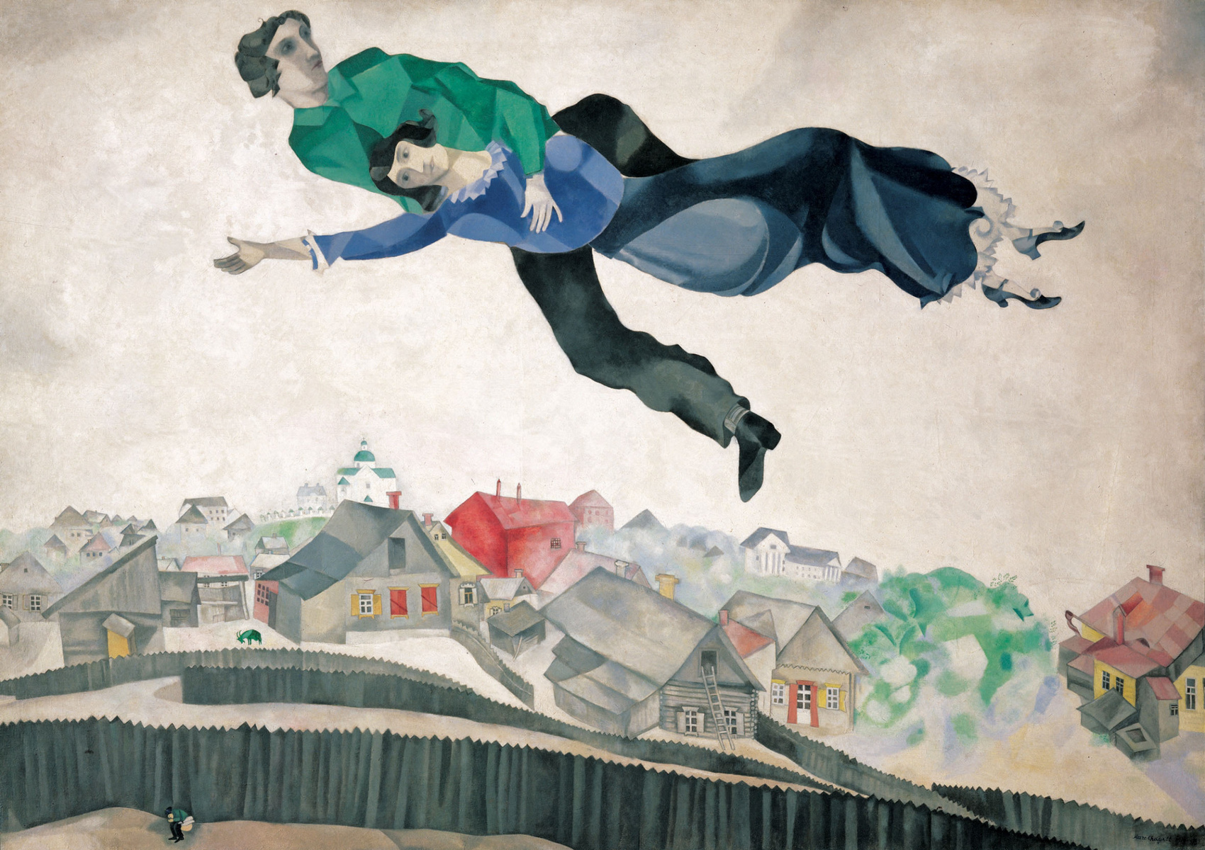 Марк Шагал. Над городом. 1918 год