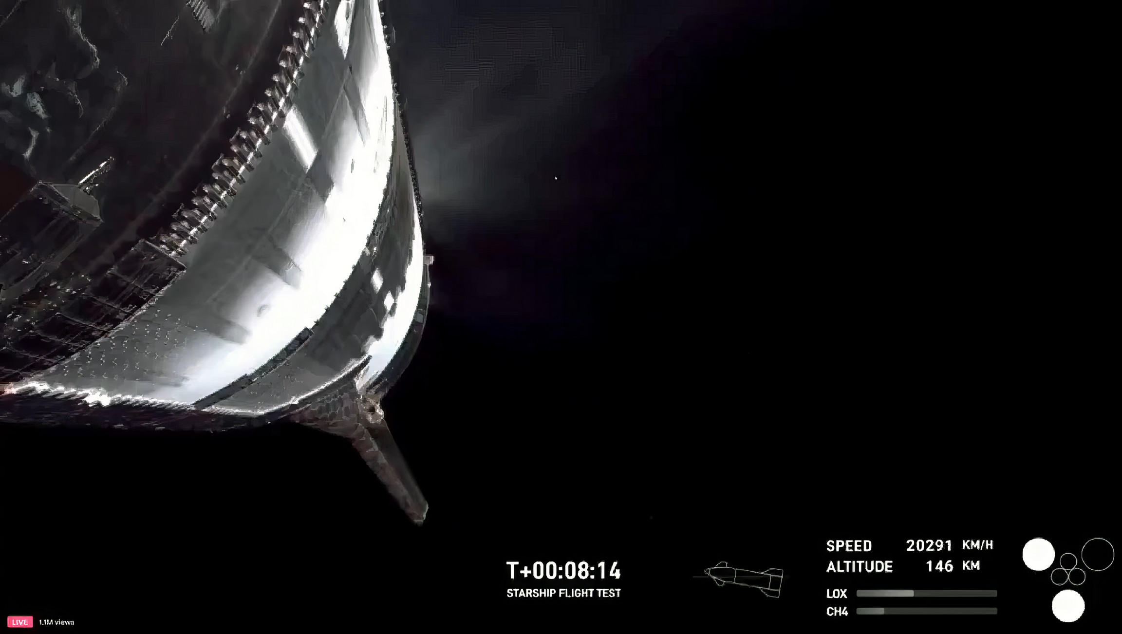 Момент «мощного события». Изображение SpaceX