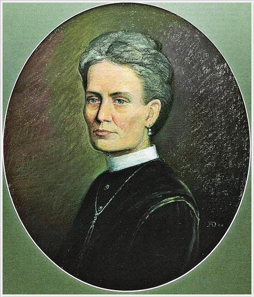 Елена Ивановна Молоховец. Рисунок А.В. Додона по фото из газет 1911 года