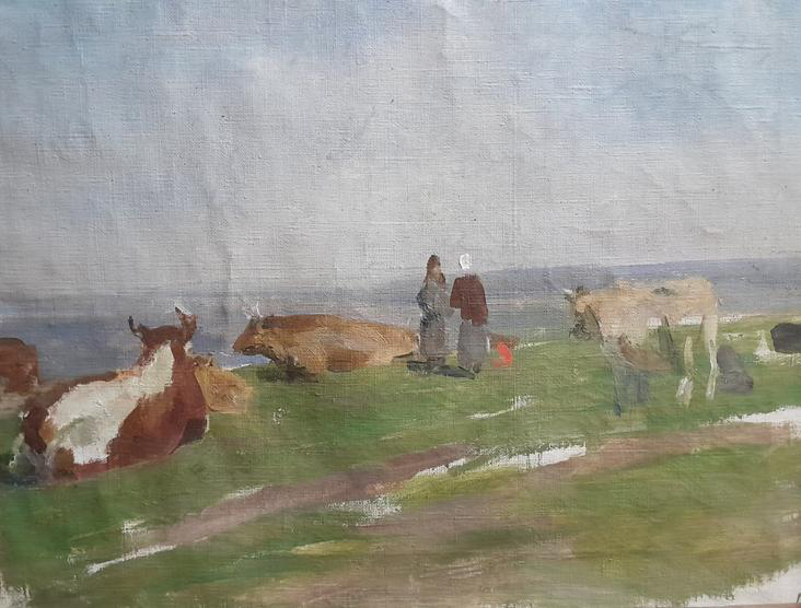 Л. С. Рабинович. На пастбище. 1950 год
