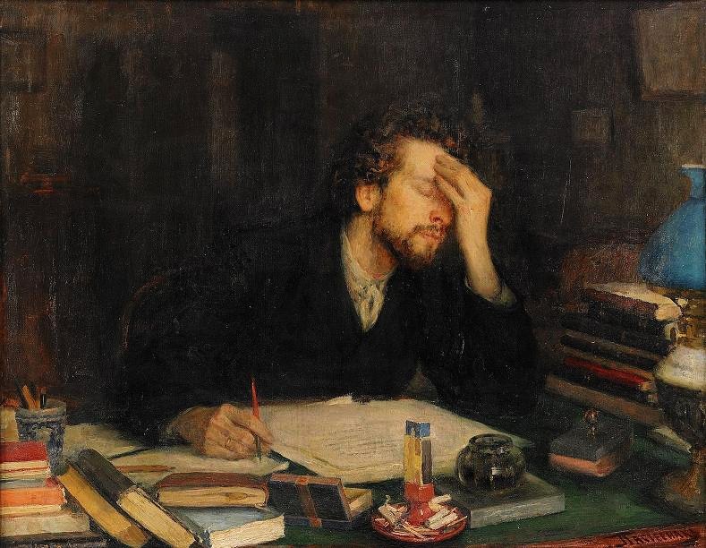 Леонид Пастернак. Муки творчества (1892)