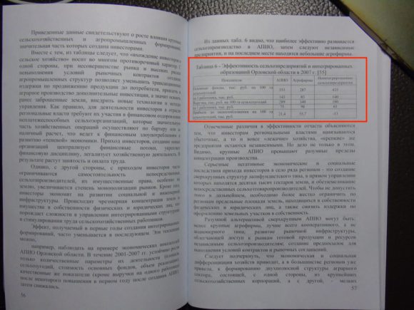 Таблицы из монографии «Особенности развития эффективной сбытовой политики в условиях интеграционных процессов агропромышленного комплекса России» с данными за еще не наступивший период