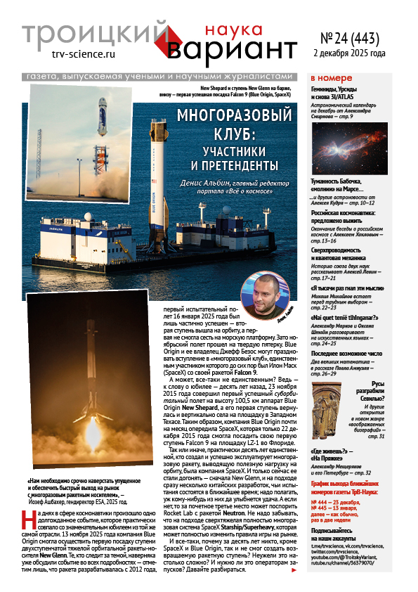 ТрВ № 24 (443) за 2025 г.: Многоразовый клуб: участники и претенденты